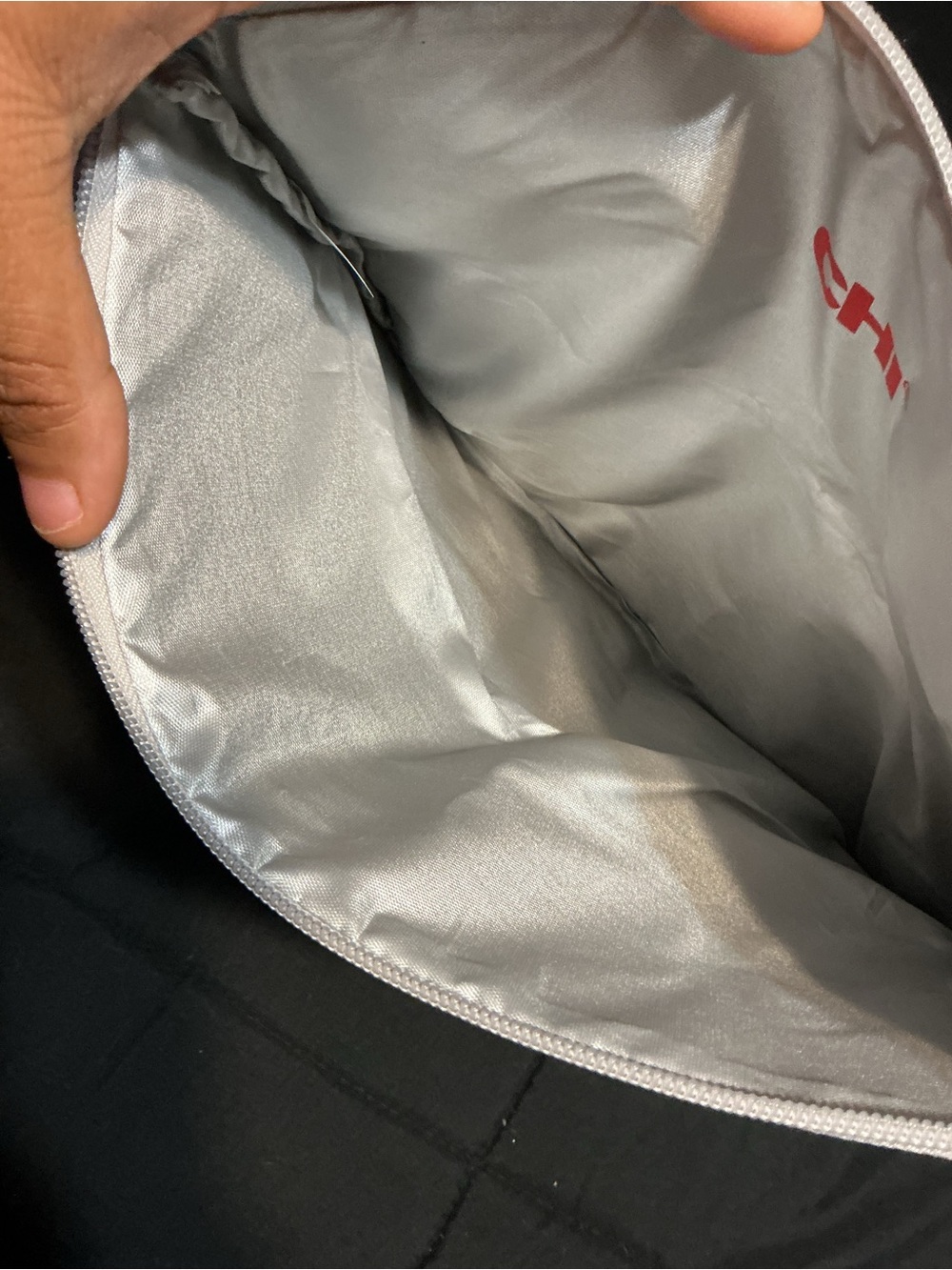 Metallic Silver Zip Cosmetic Pouch - Picture 2 of 3